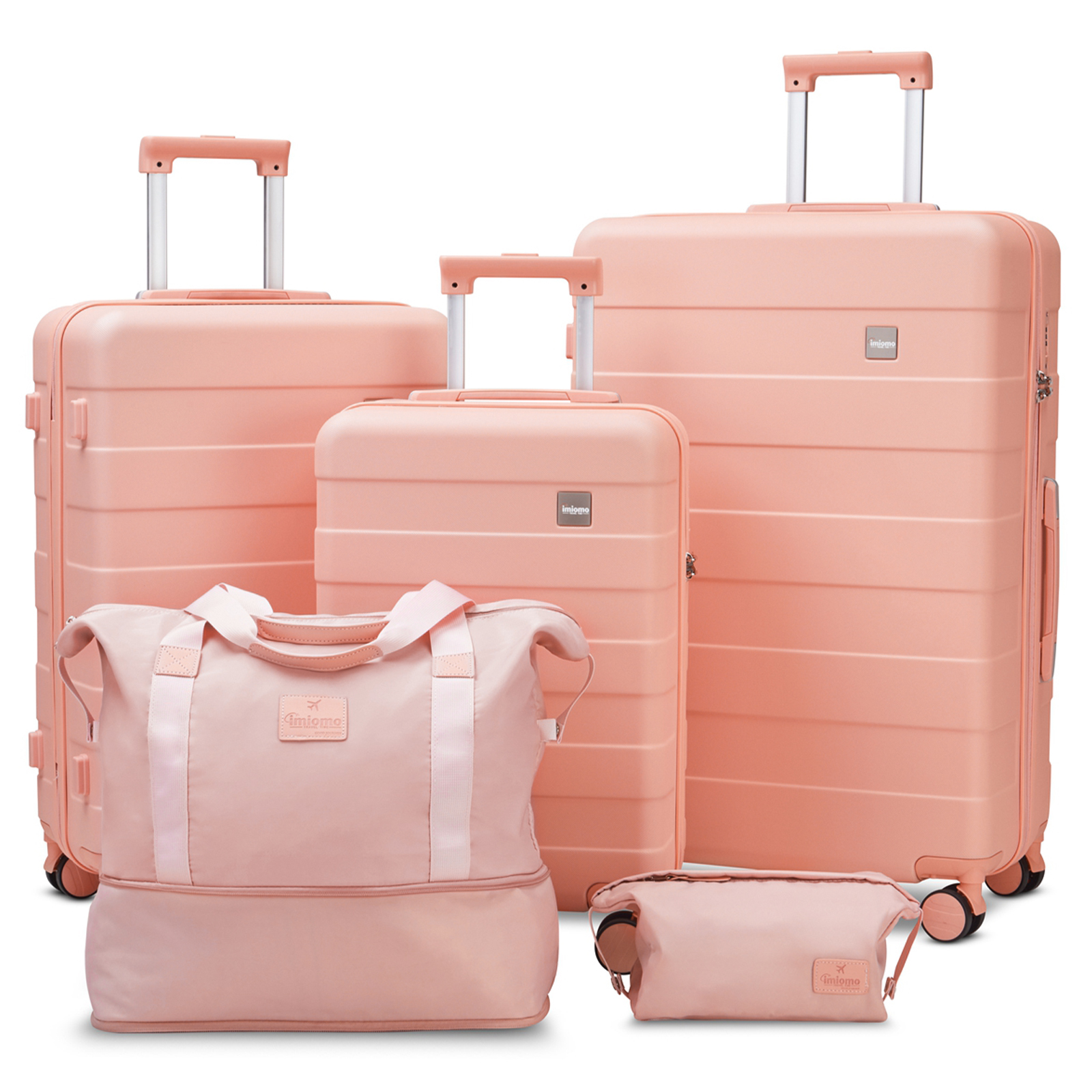 imiomo Luggage, ABS Hard Luggage Set with Spinner Wheels, with TSA Lock