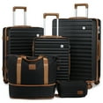 Imiono 5Piece Spinner Shell Hardside Luggage Set with Expandable