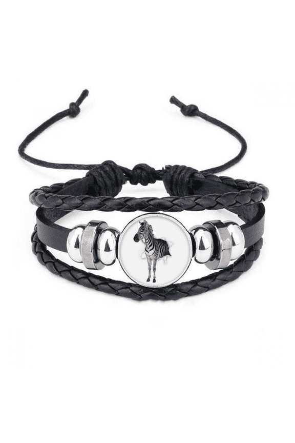 impacted animal paper breakage bracelet braided leather woven wristband