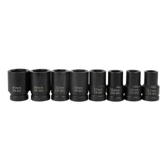 Martins Industries MX-S2 Impulse 1" Drive Metric Impact Socket Set, 8-Pieces