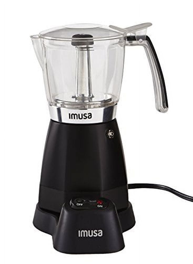 imusa usa b120-60006 electric coffee/moka maker 3-6-cup, black 