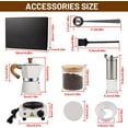 thumbnail image 1 of -in-1 Moka Pot Espresso Set with Electric Stove, 3 Cup Aluminum Coffee Maker, Manual Grinder, Sealing Canister & Accessories for Home, Travel, Camping, 1 of 8