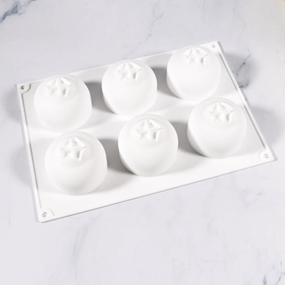 in Blueberry Shape for Kitchen Flexible Silicone Ice Tray for Party Drinks Dessert Gelatin Reusable Ice Cubes,10×6.93×1.89 inch,White