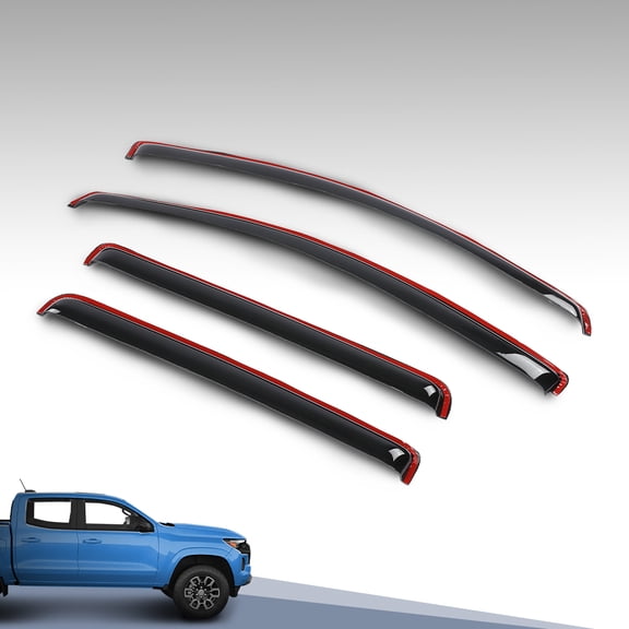 in-Channel Window Vent Visors Fit For 2023-2026 Chevy Colorado GMC Canyon Smoke Window Deflectors Side Wind Deflector