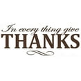 thumbnail image 1 of in Everything Give Thanks Vinyl Lettering Fall Home Decor Quote 36x14-Inch Chocolate Brown, 1 of 6