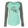 thumbnail image 1 of in Love with Myself (Black) Valentine's Day Women's Raglan Long Sleeve Shirt-Mint/Granite-XXL, 1 of 4