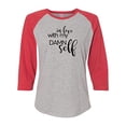 thumbnail image 1 of in Love with Myself (Black) Valentine's Day Women's Raglan Shirt-Vintage Heather/Vintage Red-Medium, 1 of 4