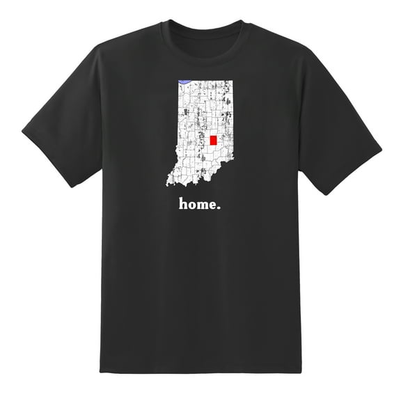 in Map Indiana Home State Love Indiana Home Design T Shirt Black,L