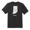 thumbnail image 1 of in Map Indiana Home State Love Indiana Home Design T Shirt Black,XL, 1 of 1