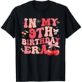thumbnail image 1 of in My 9th Birthday Era Cherry Coquette Bow 9 Year Old T-Shirt, 1 of 3