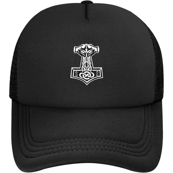 in Odin We Trust_Thor Vikings Hammer Baseball Cap Polyester Cowboy Hat Fashionable for Man Woman Adjustable