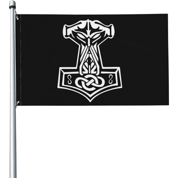 in Odin We Trust Thor Vikings Hammer Mjolnir Norse Celtic Outdoor Flag Banner Breeze Flag Home Garden Flag 3x5 Ft Flag Decorative Flag