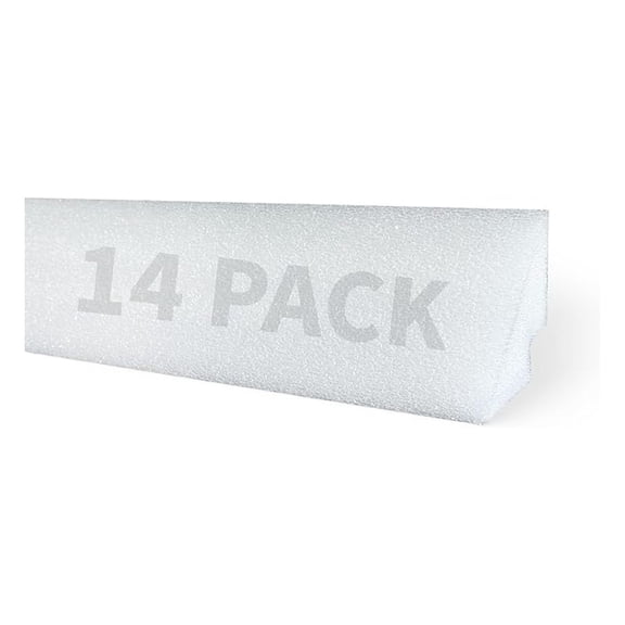 -in Peel and Stick Above Ground Pool Cove Durable HDPE Foam Strips for Protecting Vinyl Liners Made with Adhesive Backing for Easy and Secure Installation - 28-Pack, White