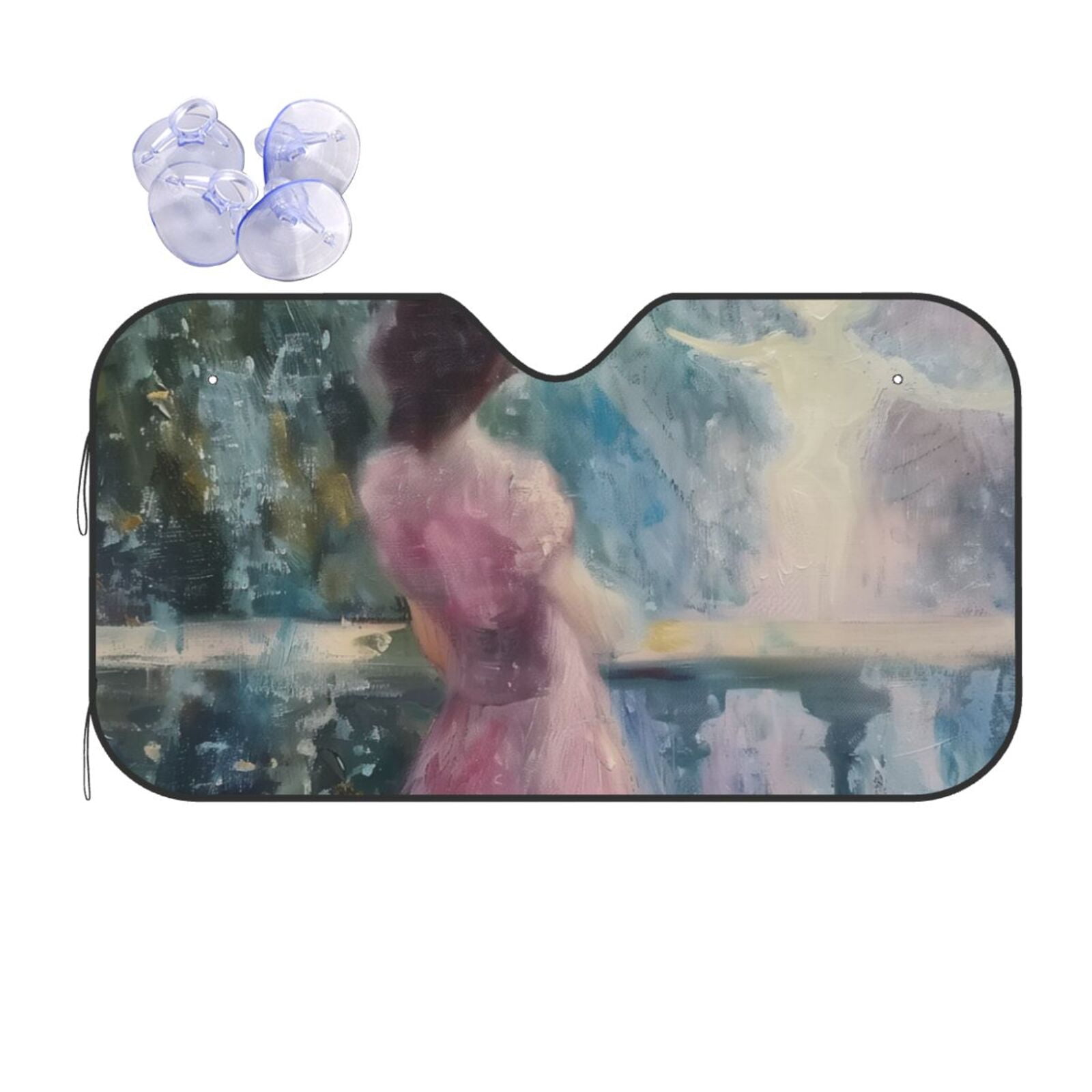  in Pink with Being windshield sunshade, front window sunshade