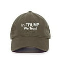 thumbnail image 1 of in Trump We Trust Baseball Cap Embroidered Cotton Adjustable Dad Hat Olive, 1 of 1