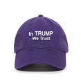 thumbnail image 1 of in Trump We Trust Baseball Cap Embroidered Cotton Adjustable Dad Hat Purple, 1 of 1