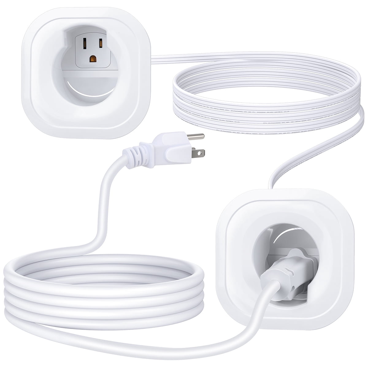 in-Wall Cable Management Kit, TV Cord Hider for Wall Mounted TV, Includes Power & Low Voltage Cables Management, Wall Cable Concealer Kit with Hole Saw Drill Attachment