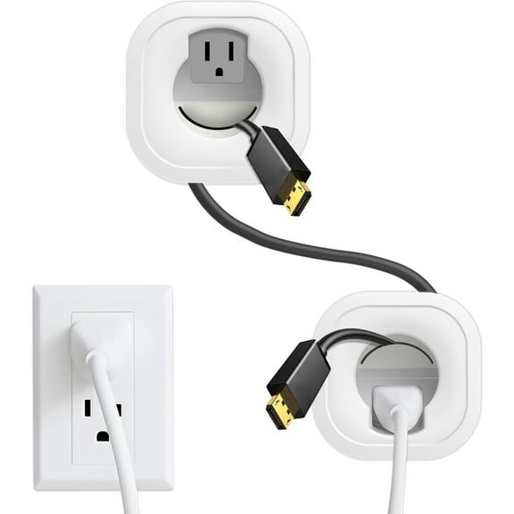 in Wall Cable Management Kit with Hole Saw Drill Attachment - Includes Power & Low Voltage Cord Management - Hide TV Wires for Wall-Mounted TVs