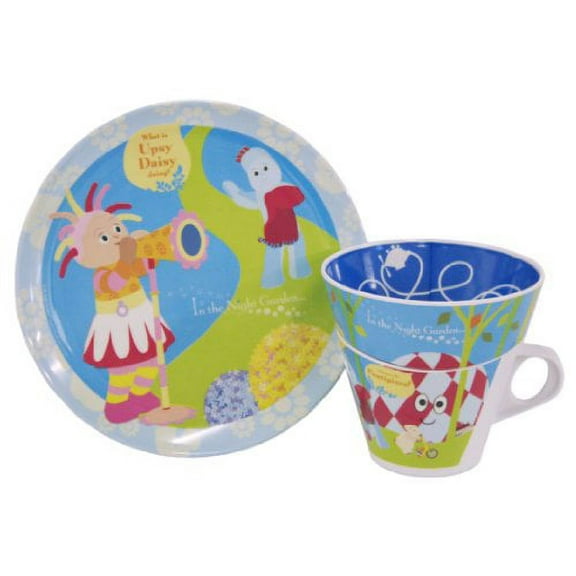 in the Night Garden Iggle Piggle Upsy Daisy Makka Pakka Nested Gift Set Stack Able Plate Bowl and Cup