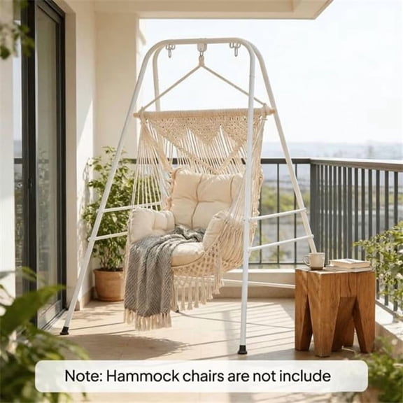 inQ Products D01027HCAGA Hammock Chair Stand, White