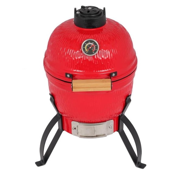 inQ Products D0102HE1HSV 13 in. Round Ceramic Charcoal Grill - XH Model