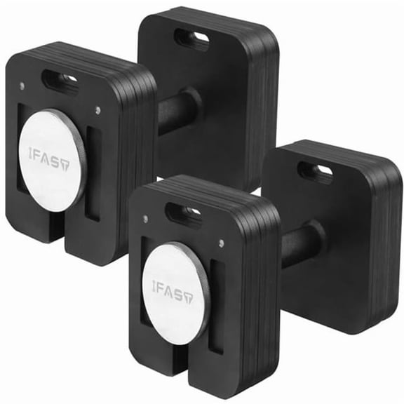 inQ Products D0102X39R1G Up to 80 lbs 9-in-1 Adjustable Dumbbells Set - Quick-Lock Square Dumbbells or Barbell Set