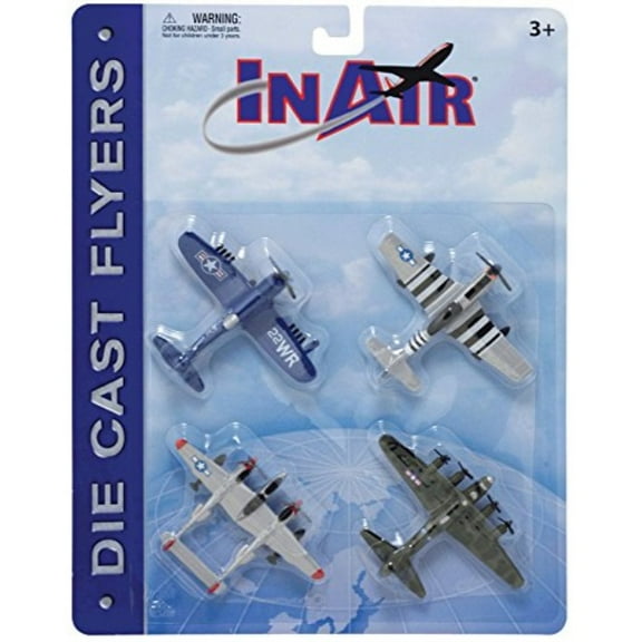 inair die cast world war ii warbirds 4 piece set