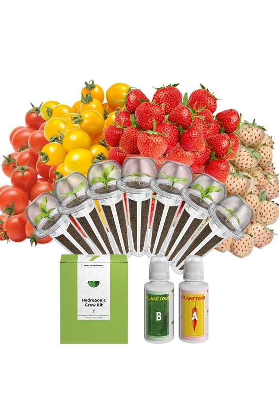 inbloom Fruit Seed Pod Kit for AeroGarden, Ahopegarden Hydroponics Growing System, 7-Pods (350 Seeds+, Include Red Cherry Tomato, Golden Cherry Tomato, White Strawberry, and Red Strawberry)