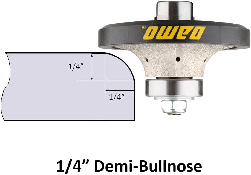 inch Demi Bullnose Half Bullnose Roundover Coarse Hand Profiler Router