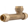 inch FNPT Slip Adapter, Push To Connect Brass Plumbing Fitting, Copper