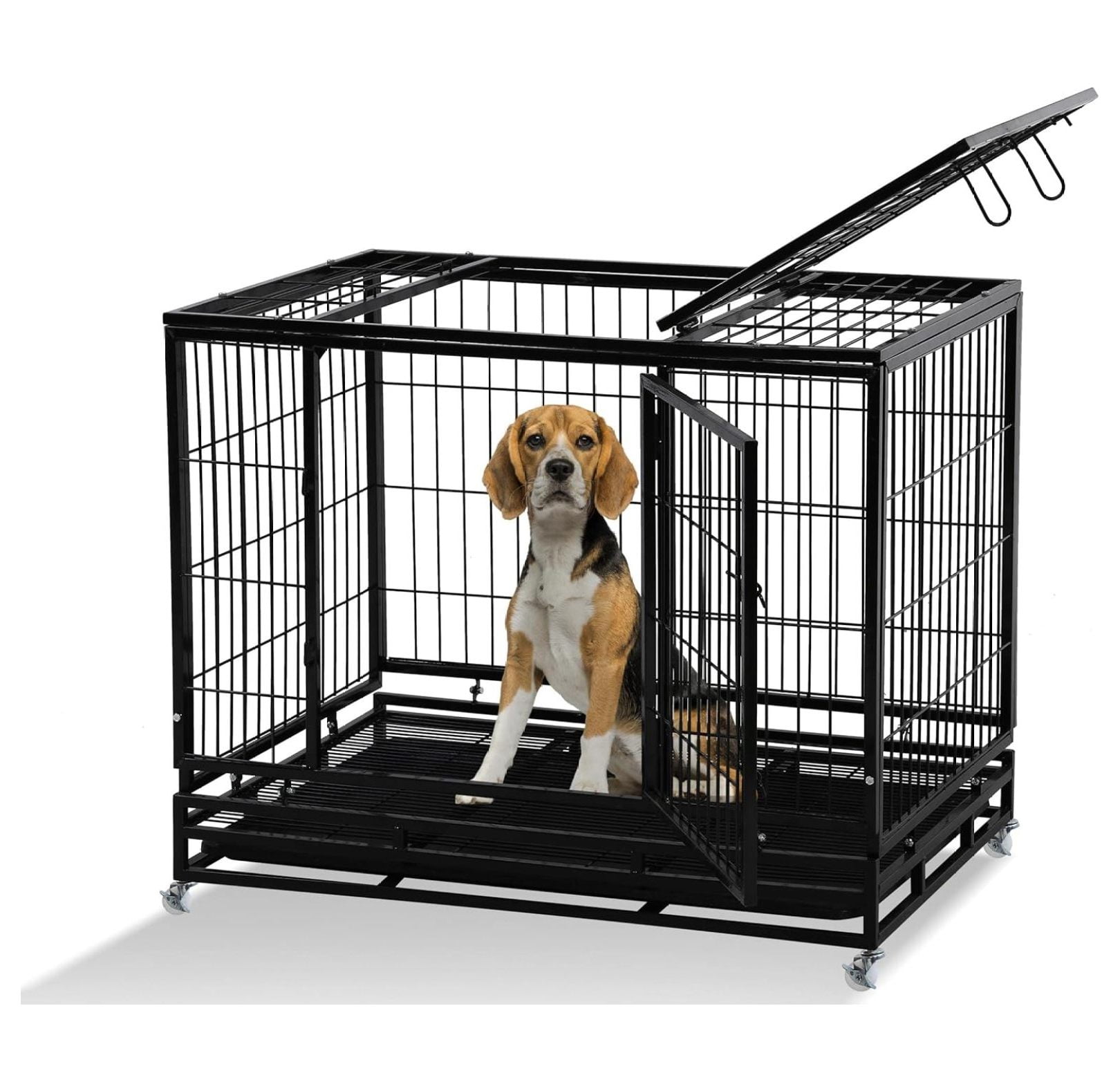 inch Heavy Duty Dog Crate, Indestructible Dog Crates for Large Dogs