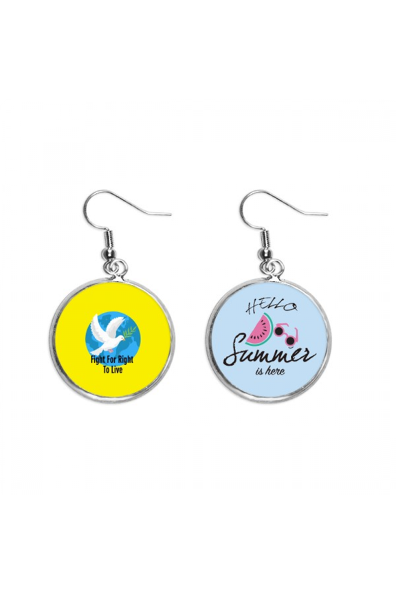 independent american right freedom life earring drop summer watermelon earring wear