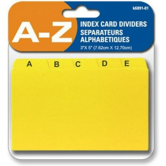 High Quality Alphabet AZ Index Card Dividers, 3x5" Separate Cards