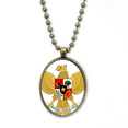 thumbnail image 1 of indsia national emblem country necklace vintage chain bead pendant jewelry collection, 1 of 3