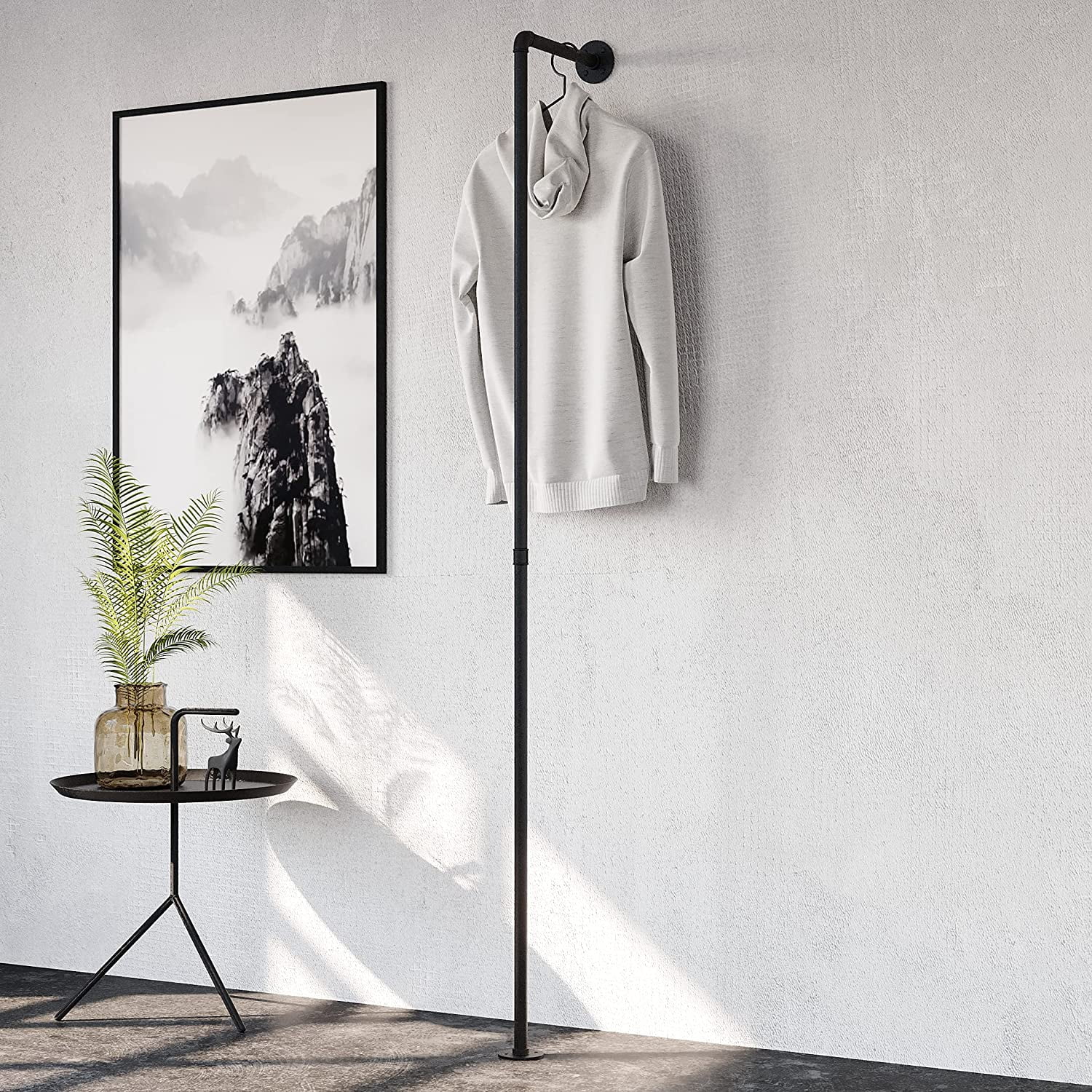 **industrial pipe coat rack - fred - coat rack wall mount for wardrobe ...