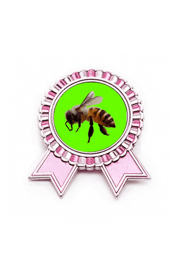 industry diligent hybee apidae bugs Badge Brooch Pin Pink Winner Award Medal