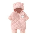 thumbnail image 1 of infant Snowsuit Cute Puffer Romper Outwear Coat for Winter Baby Boy Clothes Warm Windproof Long Sleeve Baby Boys Girls Snow Suits 0-3 Months, 1 of 9