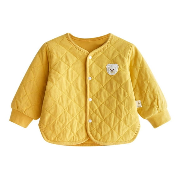 Winter Coat Cartoon Printed Solid Color Lightweight Jacket Windbreaker Casual Outerwear for Kids Baby Winter Girl Clothes 2-3 Years