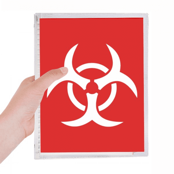 infection red square warning mark notebook loose diary refillable journal statiry