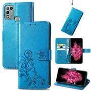 For infinix Note 40 Pro Case, Embossed Wallet Case For infinix HOT 30i 20 10 Note 12 30 Pro/Spark 20 with Card Slots Cash Holder Magnetic Clasp Shockproof Kickstand Cover