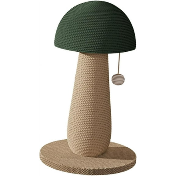 ing Posts, Cat Climbing Pole with Interactive Ball Toy, Grind Claw Cat Supplies Toy Cat Toy Sisal Rope Scratch Post, Mushroom, Green