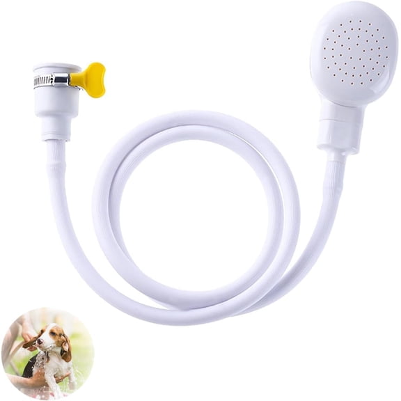 ingle Tap Shower Attachment for Sink Multi-Purpose Faucet Shower Hose for Kitchen or Bathroom, Easy-Install Tap Connector for Hair Washing, Pet Bathing, Floor Rinsing