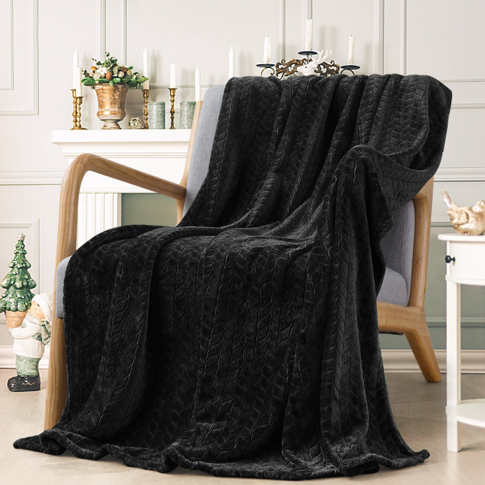 Super soft black blanket new arrivals