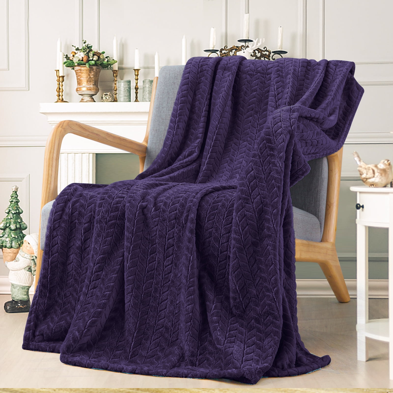 inhand Fleece Throw Blanket, Super Soft Fuzzy Blanket for Couch Sofa