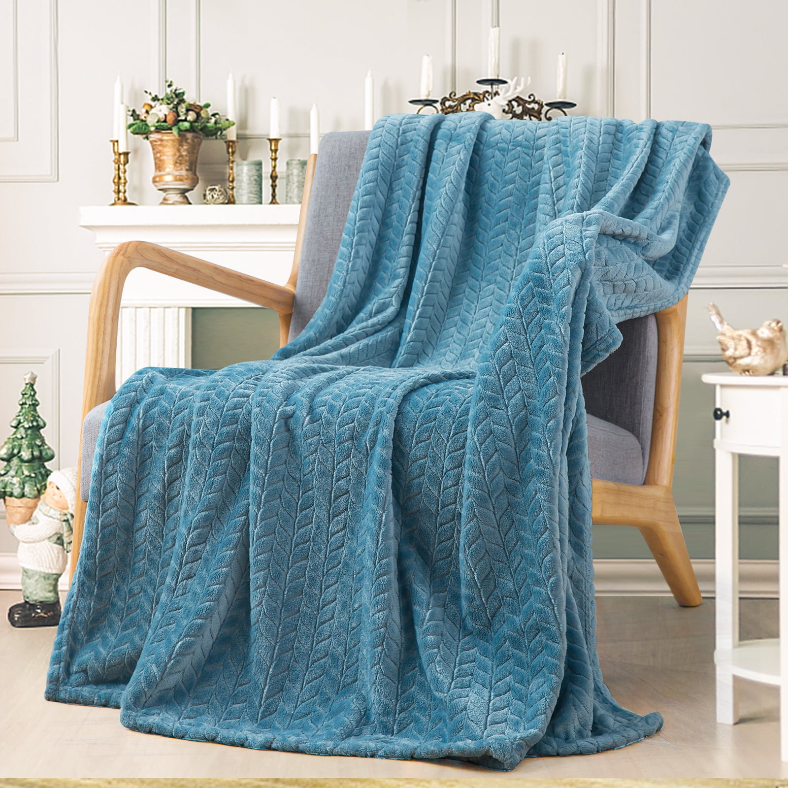 inhand Fleece Throw Blanket, Super Soft Fuzzy Blanket for Couch Sofa