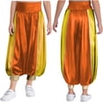 thumbnail image 1 of inhzoy Boys Arabian Prince Kids Satin Trousers Party Bell Bottoms Outfit Yellow 6, 1 of 5