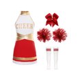 inhzoy Cheerleading Dance Clothes Sets for Girls Metallic Cheer Outfits ...