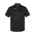 thumbnail image 1 of inhzoy Chef Jacket for Men Short Sleeve Kitchen Cooking Work Uniforms Chef Coat Chef Shirt Black 4XL, 1 of 9