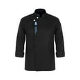 thumbnail image 1 of inhzoy Chef Jacket for Men Women Long Sleeve Kitchen Cooking Hotel Kitchen Work Uniform Black XL, 1 of 7