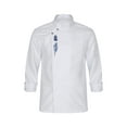 thumbnail image 1 of inhzoy Chef Jacket for Men Women Long Sleeve Kitchen Cooking Hotel Kitchen Work Uniform White XL, 1 of 7